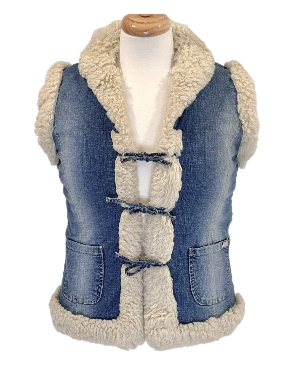 Jasper Conran denim and sherpa vest